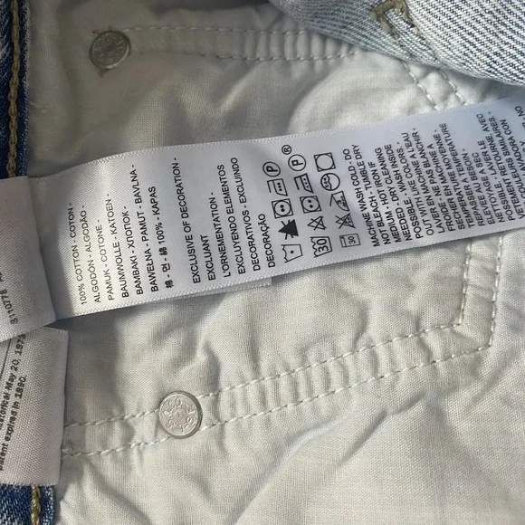 NWT LEVIS LOW PRO STRAIGHT size 33 (33x30.5) LIGHTWASH JEANS *J89 - Picture 7 of 8